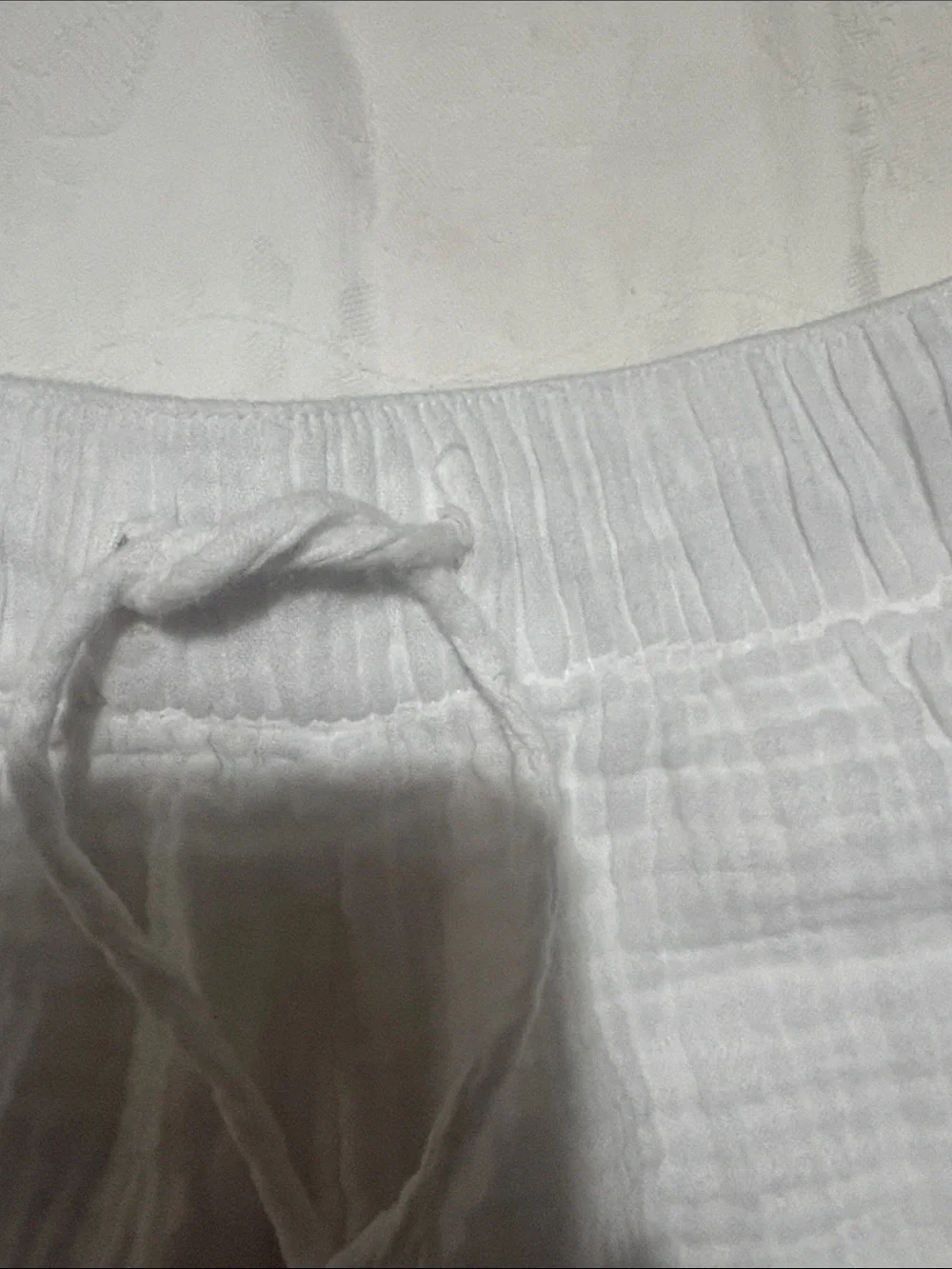 LOFT WHITE DRAWSTRING SHORTS